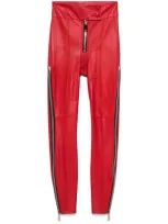 Mitiliane Couture Leather Trousers In Red