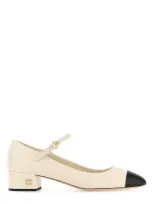 Miu Miu Ivory Leather Pumps In White