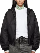 Mm6 Maison Margiela Black Sport Bomber Jacket