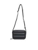 Moncler Leather Shoulder Bag In Black