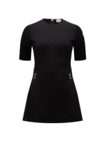 Moncler Collection Fit & Flare Dress Black In Noir