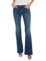 Mother The Down Low Weekender Heel Jeans In Blue