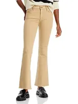 Mother The Weekender Mid Rise Flare Jeans In Brown Bag - Exclusive In Beige