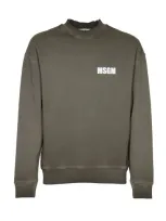 Msgm Never Look Back Sweatshirt In Anthracite