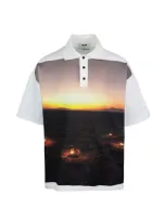 Msgm Polo Shirt In Multicolour