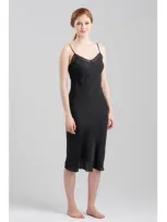 Natori Ashley Icon Gown W/ Lace In Black