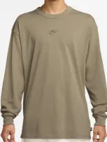 Nike Sportswear Premium Essentials Long Sleeve T-shirt In Brown