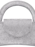 Nina Vixen Crystal Embellished Handbag In Silver