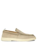 Officine Creative Bones 002 Suede Loafers In Beige