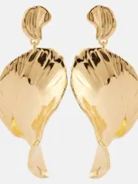 Oscar De La Renta Petal Drop Earrrings In Gold