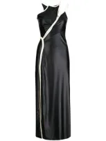 Ottolinger Asymmetric Halterneck Dress In Black