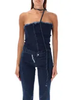 Ottolinger Denim Tube Top In Blue