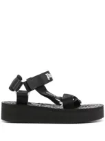 Palm Angels X Suicoke Depa Logo Sandals In Black