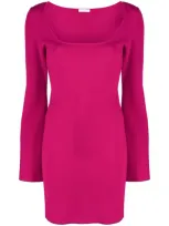 P.a.r.o.s.h Abito Bell-sleeve Minidress In Fucsia