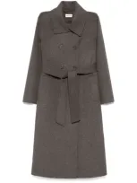 P.a.r.o.s.h Double-breasted Coat In Brown