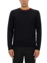 Paul Smith Merino Wool Sweater In Blue