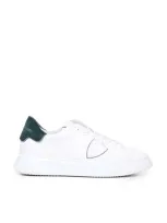 Philippe Model Temple Veau Lace-up Sneakers In Bianco