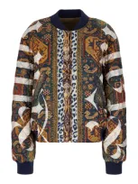 Pierre-louis Mascia Printed Polyester Blend Reversible Bomber Jacket In 101