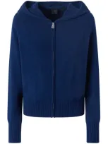 Pinko Zip-up Hoodie In Blu Iride