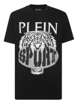 Plein Sport Ss Tiger Round-neck T-shirt In Multi