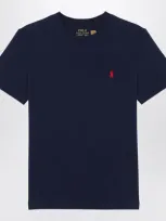 Polo Ralph Lauren Kids' Blue Navy Cotton T-shirt