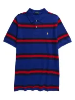 Polo Ralph Lauren Kids' Stripe Piqué Knit Polo In Classic Azure Multi