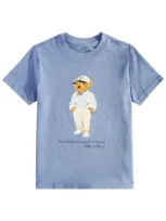 Polo Ralph Lauren Kids' Little Boy's & Boy's Polo Bear Crewneck T-shirt In Blue Heather Bear