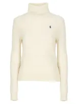 Polo Ralph Lauren Wool-cashmere Rollneck Sweater In White