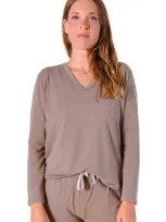 Poplinen Toni Pj Shirt In Olive