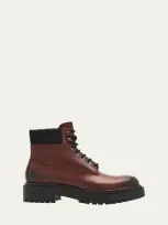 Prada Leather Boots In Dark Brown