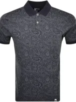 Pretty Green Paisley Polo T Shirt Navy