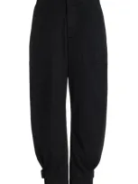 Proenza Schouler White Label Kay Cotton-twill Tapered-leg Pants In Black