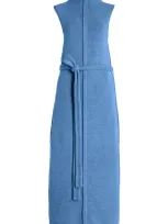 Proenza Schouler White Label Zola Knit Wool-blend Midi Dress In Blue