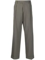 Pt Torino Tailored Straight-leg Trousers In Green