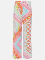 Pucci Vivara Printed Cotton Wide-leg Pants In Multicoloured