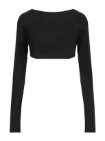 Pucci Open Back Crop Top In Black