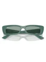 Ray Ban Teru 54mm Rectangle Sunglasses In Dark Green