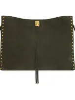 Rebecca Minkoff Large Darren Leather Shoulder Bag In Moss