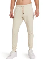 Redvanly Donahue Water Resistant Joggers In Oat