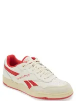 Reebok Bb 4000 Ii Low Top Sneaker In Chalk White Red