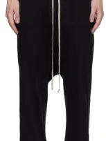 Rick Owens Drkshdw Black Porterville Prisoner Drawstring Sweatpants In 09 Black