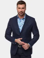 Robert Graham The Jetset Blazer Long In Navy