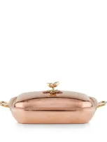 Ruffoni Historia Hammered Copper Oval Casserole In Pink