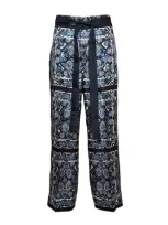 's Max Mara All-over Printed Drawstring Pants In Blue