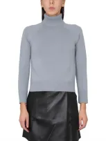 's Max Mara Ribbed Turtleneck Jumper In Blue