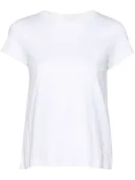 Sacai Pleated Back Cotton T-shirt In White