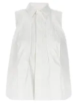 Sacai Sleeveless Shirt In White