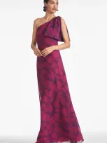 Sachin & Babi Chelsea Gown In Magenta Bloom