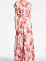 Sachin & Babi Leah Floral Georgette Gown In Campo Di Fiore