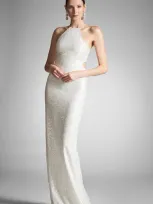 Sachin & Babi Morgan Gown In White